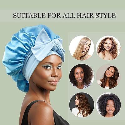 Satin Bonnet Silk Hair Bonnets For Black Women Curly Hair Wrap For Sleeping  Cap