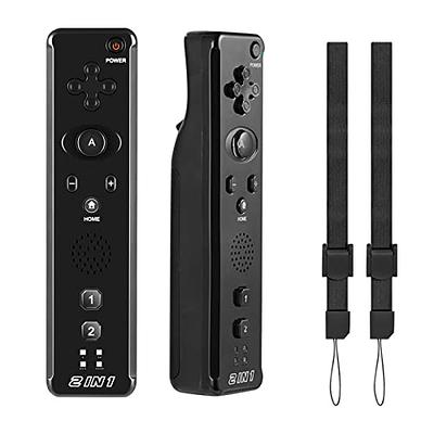 2in1 Built in Motion Plus Remote and Nunchuck Controller for Wii Wii U  Games (Black)