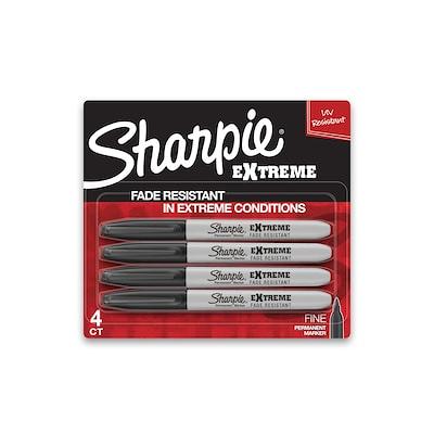 Sharpie Permanent Markers 5.3mm Chisel Tip Black 4/pack 38264pp