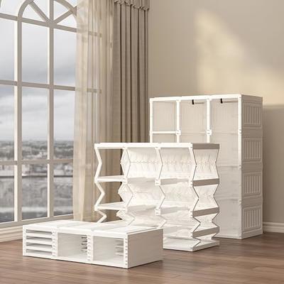 New Portable Closet Large Storage Space Holder Clothes Wardrobe Shoe Rack  Shelf