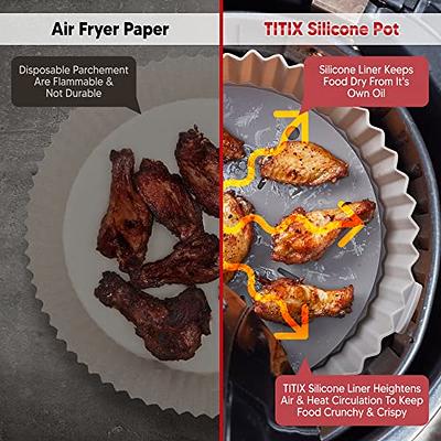 2pcs Reusable Silicone Air Fryer Liners, Substitutes For Parchment Paper,  For Baking Sheet, Oven, Kitchen Accessories, Coffee Brown