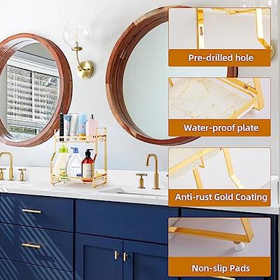 Durmmur 2 Pack Adhesive Shower Caddy Organizer with Hooks, Rustproof No  Drilling Wall Mounted Storage Shelf Rack for Inside Shower/Bathroom/Kitchen