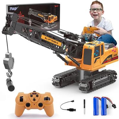  OANMYJJO Crawler Crane Toy Children Crane Truck Toy，Toy Crane  Truck with Simulation Lights,Toy for Boys Crane Model Construction Truck  Toys,Suitable for Ages 3 and Up Toy Crane for Boys : Toys