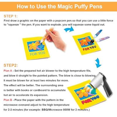 6pcs Magic Puffy Popcorn Pens, 6 Colors, 3d Safe Decorative Art Painting  Diy Bubble Popcorn Magic Pens
