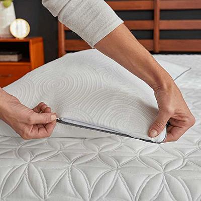 TEMPUR-PEDIC Tempur Luxe Egyptian Cotton White Split-King Sheet Set  40101193 - The Home Depot