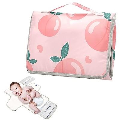 WELLDAY Cute Peach Baby Changing Pad - Waterproof Diaper Changing Pad with  Built-in Pillow - Portable Travel Changing Mat for Newborn Girl & Boy -  Yahoo Shopping