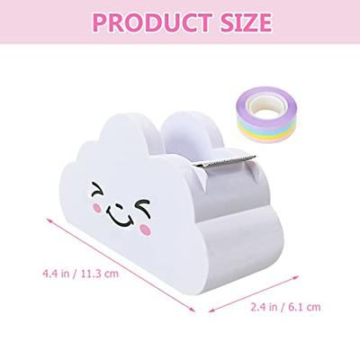  Amogato Cute Desktop Tape Dispenser Non-Skid Base with 1 Roll  0.5 X 33 YdsOffice Tape - Home Office Supplies Fun Desk Accessories Office Tape  Dispensers, Makaron Purple : Office Products