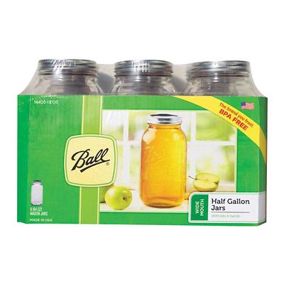 Ball 32oz 12pk Glass Wide Mouth Mason Jar With Lid And Band : Target