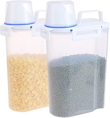 2Pack Cereal Storage Container Set With Lids,Food Containers with Measuring  Cup for Flour,Sugar,Grain,Rice&Baking Supply-Airtight Kitchen & Pantry Bulk Food  Storage for Kitchen Organization,Clear 2.5L - Yahoo Shopping