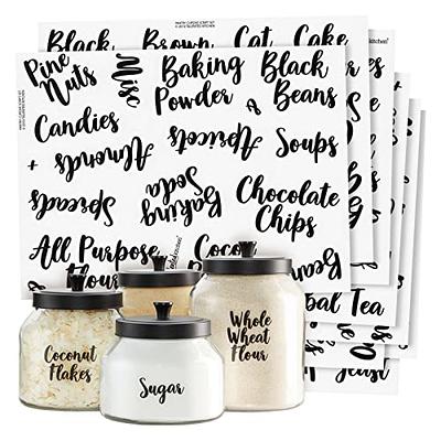 KooK Glass Kitchen Jars, Food & Cookie Storage Containers for Pantry,  Bathroom Apothecary Canisters, Dishwasher Safe, with Chalk, Label, Plastic