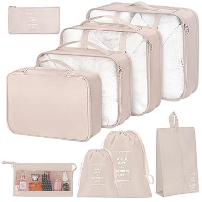 9 Set Packing Cubes for Suitcases,Packing Cubes with Shoe Bag, Cosmetics Bag,  Clothing Bag, Accessories Bags Packing Cubes for Travel Luggage Organizer  Women Men(Beige) - Yahoo Shopping