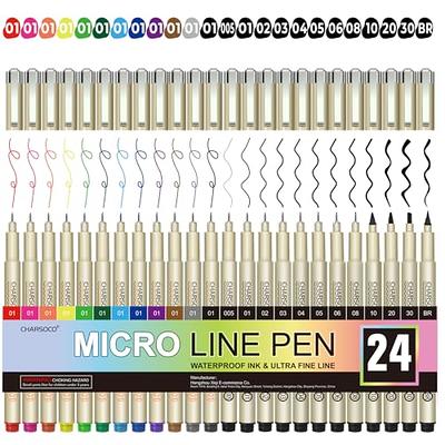 Ohuhu Fineliner Drawing Pens: 8 Sizes Fineliner Pens Pigment Black Ink  Micro Pens Assorted Point Sizes Waterproof for Writing Drawing Journaling  Sketching Anime Manga Watercolor Artists Beginners