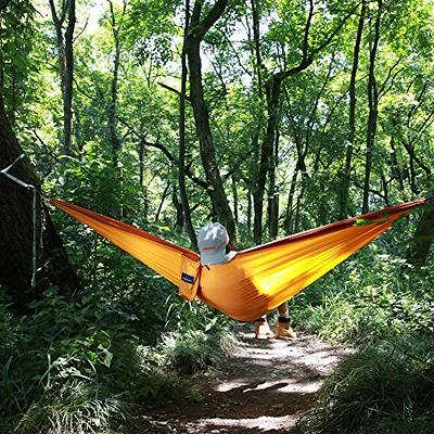 Sunyear Camping Hammock, Portable Double Hammock with Net, 2 Person Hammock  Tent with 2 * 10ft Straps, Best for Outdoor Hiking Survival Travel
