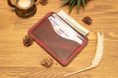 Minimalist Leather Wallet, Personalized Slim Front Pocket Wallet, Men's  Cardholder, Distressed Leather Perfect Gift - Yahoo Shopping