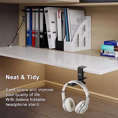 Geekria Headphone Wall Mount Aluminum Headset Holder, Headphone Stand Hanger Wall Mount, Gaming Headset Headphone Hook Holder Under Desk for All