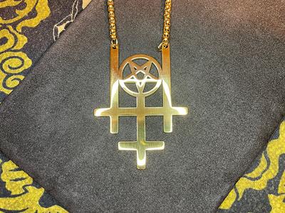 Upside Down Cross Necklace Inverted