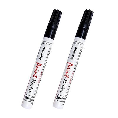 ZEYAR Permanent Marker Pens, Jumbo size, Aluminum Barrel, Set of 2, Premium Waterproof & Smear Proof Markers, Quick Drying, Writes on Most Surfaces