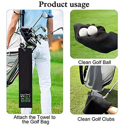 Funny Golf Towel, Swing Swear Repeat, Golf Gifts for Men - Golf Accessories  for Men, Embroidered Golf Towels for Golf Bags with Clip, Black Black-swing  Swear Repeat