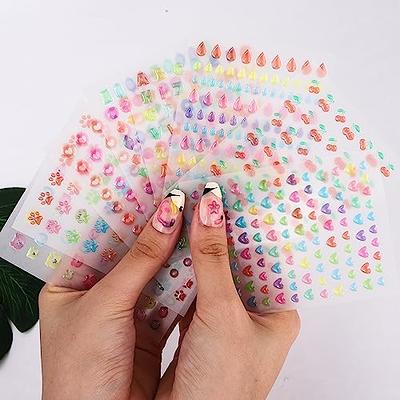 5 Sheets Flower Nail Art Stickers Cute Colorful Jelly Nail Stickers 5D  Embossed Self Adhesive Gummy …See more 5 Sheets Flower Nail Art Stickers  Cute