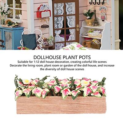 1:12 Dollhouse Plant Pot, Rectangle Flower Pot Vivid Colorful Decorative  Miniature Dollhouse Flower Model Dollhouse Accessories for Boy Girl - Yahoo  Shopping