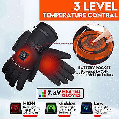 Electric Heated Gloves Rechargeable Battery Heated Thermal Gloves for Men  Women,7.4V Touchscreen Waterproof Windproof Heated Gloves for Hiking  Skiing,Outdoor Indoor Portable Battery Hand Warmer Gloves - Yahoo Shopping