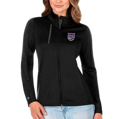 Women's Antigua Heathered Charcoal San Francisco 49ers Wordmark Absolute  Full-Zip Hoodie