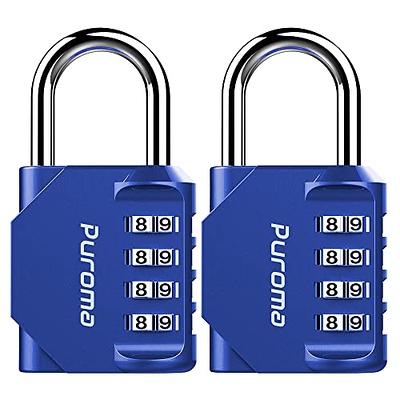 Wealrit 2 pcs Small Combination Lock,3 Digit Combination Padlock,Waterproof  Padlock,Locker Lock for Gym Locker School Locker Luggage  Toolbox(Black,Blue) 