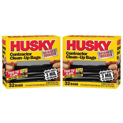 Husky Heavy Duty Contractor Bags, 42 Gallon, 40 Bags, 2 Mil