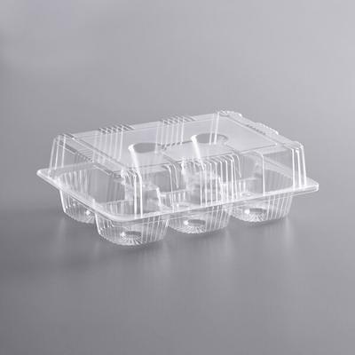 Choice 4-Compartment Clear OPS Plastic Jumbo Cupcake / Muffin