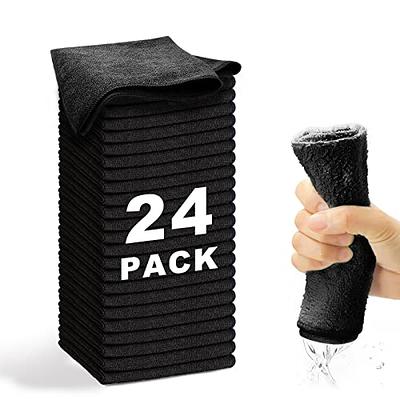 WEAWE Microfiber Cleaning Cloth-24Pcs (13x13 inch) 2100 Series Ultra Soft  Highly Absorbent Rags for Cleaning, Reusable and Lint Free Cleaning Towels  for Housekeeping-Machine Wash (Black) - Yahoo Shopping