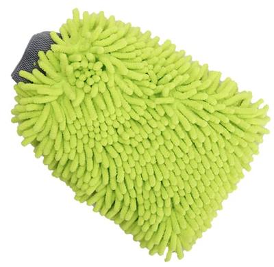 AIDEA Car Wash Mitt Microfiber, 2PK-Scratch & Lint Free, Premium Chenille  Microfiber Wash Mitt-Green Regular Size (7.12''X10.14'')