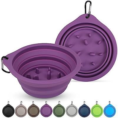 1 Pack Collapsible Dog Bowls, Collapsible Dog Water Bowl for Travel,Dog  Slow Feeder Bowls,Travel Dog Bowls Large,Dogs Portable Water Bowl 