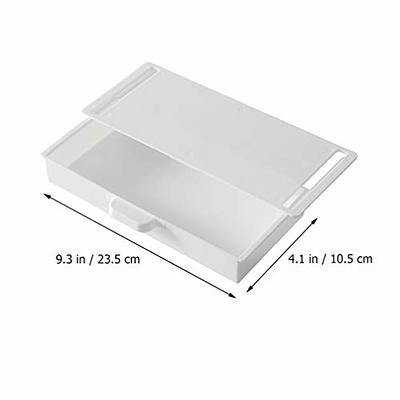 Desk Pencil Drawer Organizer Hidden Drawer Pencil Tray Creative Pop-Up  Table Pencil Storage Tray for Office School Desk (White)