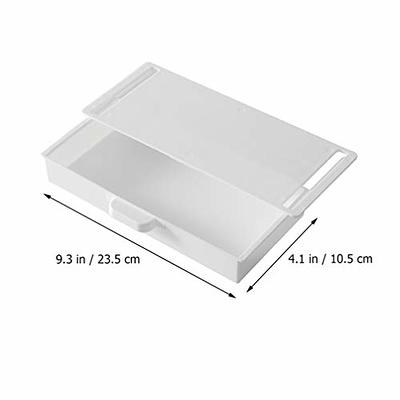 LuluEasy Large Under Desk Drawer Self-Adhesive Hidden Desktop Organizer, Attachable Desk Drawer Slide Out, Table Storage Tray for Pencil Pen