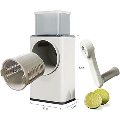 Rotary Grater 3 Sharp Drums Food Blades Shredder Meat Chopper Round Tumbling  Box Grinder Sharpper