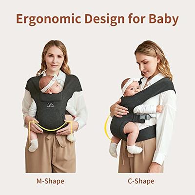 Ergobaby Embrace Baby Wrap Carrier, Infant Carrier for Newborns 7-25  Pounds, Heather Grey 