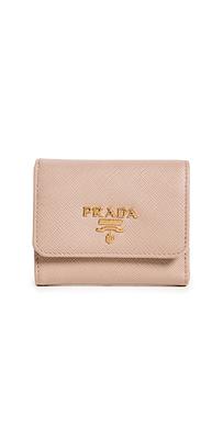 What Goes Around Comes Around Prada Pink Saffiano Zip Around Wallet