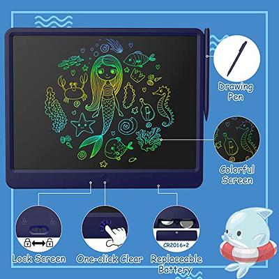  LCD Writing Tablet for Kids,12 Inch Colorful Educational Drawing  Tablet, Erasable Reusable Electronic Writing Board, Toddler Doodle Board,  Learning Toy Gift for Boys Girls Ages 3-8(Sky Blue) : Toys & Games