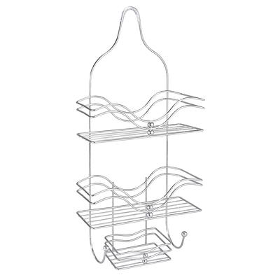 Bath Bliss 2 Shelf Hanging PE Coated Shower Caddy, White