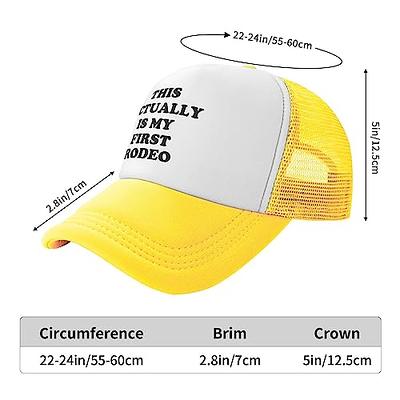 This Actually is My First Rodeo Hat Men Trucker Hats Women Trendy Funny  Hats Novelty Baseball Cap Yellow - Yahoo Shopping