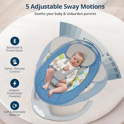 Baby Swing Bluetooth Baby Swing for Infant - Portable Infant Swings for  Newborns, Modern & Trendy Design with Safety Features & 5 Sway Speeds