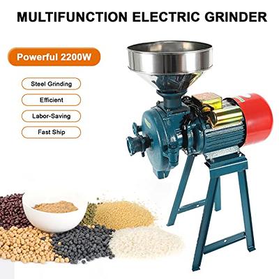 H&ZT 110V Electric Corn Grinder Machine, 2 IN 1 Grain Mill, 3000W Flour  Corn Mill Cereals Grinder, Milling Rice Wheat Grain Coffee Maiz Feed, Wet 