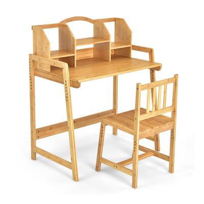Kids Wood Study Hutch Desk Straight Back Chair, Child Desk And Chair Set,  Pink 