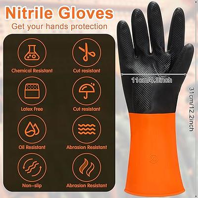 Thick Rubber Protective Gloves, Wear-resistant & Anti-slip