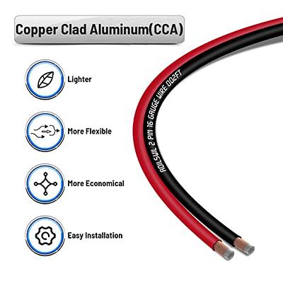 ADILSWIL Speaker Wire Cable 16 Gauge 100FT 16/2 AWG CCA Red Black