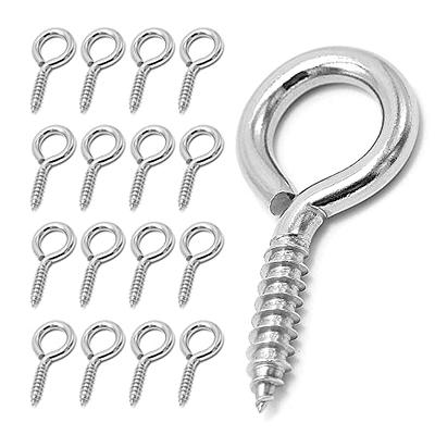 Brass Plated Plain Eye Bolts with Nuts, Pack of 2, Screw Eye Hook or Eyelet  Screw for Bail Pulls & Some Other Furniture