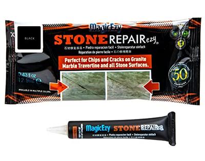 MagicEzy Stone Repair Ezy: (Black) Marble, Granite, Quartz Countertop Chip  Repair Kit, Stone Fix, Laminate, Corian, Travertine