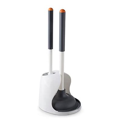 uptronic Toilet Plunger and Brush, Bowl Brush and Heavy Duty Toilet Plunger  Set with Holder, 2-in-1 Bathroom Cleaning Combo with Modern Caddy Stand  (Black, 2 Set)