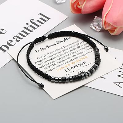 JoycuFF To My Bonus Daughter Birthday Gifts Morse Code Bracelets for  Stepdaughter from Bonus Mom Dad Thanksgiving Day Christmas Gifts - Yahoo  Shopping