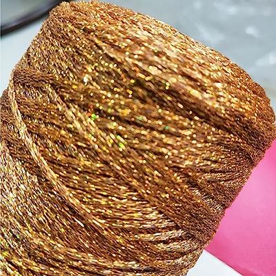 250g Shiny Gold Silver Silk Hollow Metallic Yarn Skein Thick Crochet Knit  Yarn for Knitting Sewing Thread Crafts - Yahoo Shopping